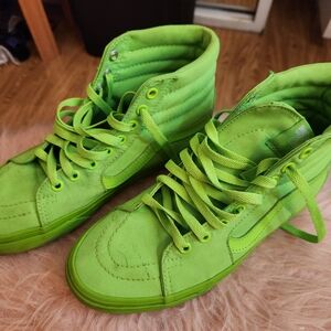 Vans High-Top Sneakers in Neon Green